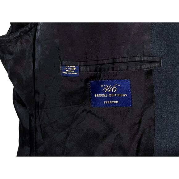 Brooks Brothers 346 Stretch Sport Coat Wool Lycra 2 Button Blazer Jacket Men 43R - Picture 8 of 11